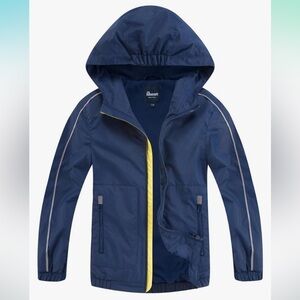 NWT Boys Fleece Lined Jacket Hooded Outdoor Windbreaker